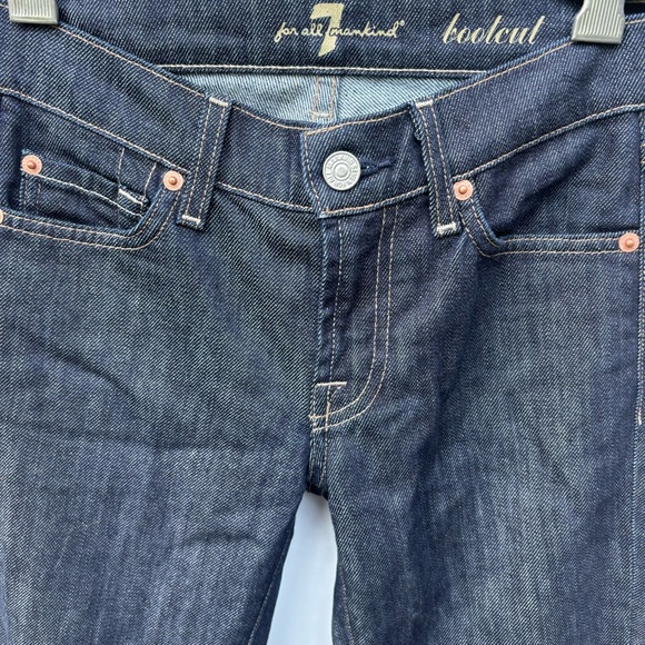 7 FOR ALL MANKIND Bootcut Original fit Jeans Womens size 24 denim dark wash EUC - Picture 1 of 9
